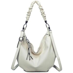 Fontanella Fashion Women's Quinn PU Leather Hobo Shoulder Bag in Light Grey Light Grey One Size Fontanella Fashion Women's Quinn PU Leather Hobo Shoulder Bag in Light Grey Light Grey One Size