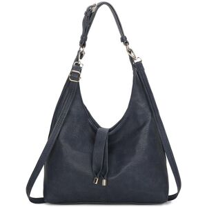 Fontanella Fashion Women's Donna PU Leather Hobo Shoulder Bag in Navy Navy One Size Fontanella Fashion Women's Donna PU Leather Hobo Shoulder Bag in Navy Navy One Size