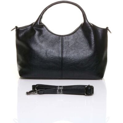 AJVANI Women's Casual Everyday Detachable Strap Crossbody Shoulder Tote Bag in Black Black One Size AJVANI Women's Casual Everyday Detachable Strap Crossbody Shoulder Tote Bag in Black Black One Size