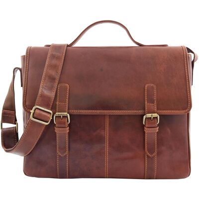 House of Leather Men's Mens Real Leather Briefcase Cross Body Messenger Bag Marland Brown Size: Large Brown Large House of Leather Men's Mens Real Leather Briefcase Cross Body Messenger Bag Marland Brown Size: Large Brown Large
