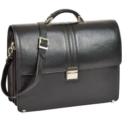 House of Leather Men's Mens Real Leather Briefcase Messenger Bag Carter Brown in Black Size: Large Black Large House of Leather Men's Mens Real Leather Briefcase Messenger Bag Carter Brown in Black Size: Large Black Large