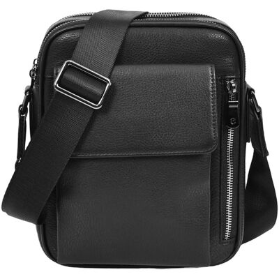 House of Leather Men's Mens Real Leather Cross Body Bag Travel Pouch Rovigo Black Size: Medium Black Medium House of Leather Men's Mens Real Leather Cross Body Bag Travel Pouch Rovigo Black Size: Medium Black Medium