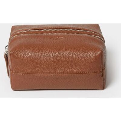 OSPREY LONDON Men's The Double Zip Small Leather Washbag in Tan Tan One Size OSPREY LONDON Men's The Double Zip Small Leather Washbag in Tan Tan One Size