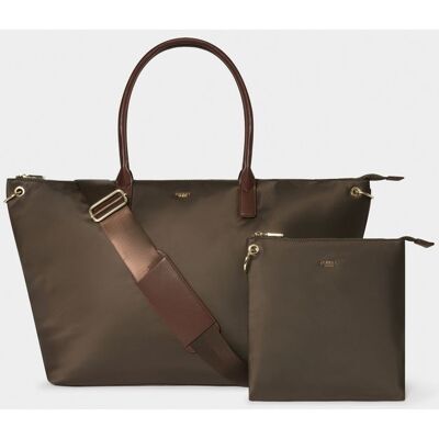 OSPREY LONDON Women's The Voyage Nylon Weekender Bag in Chocolate Chocolate One Size OSPREY LONDON Women's The Voyage Nylon Weekender Bag in Chocolate Chocolate One Size
