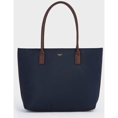 OSPREY LONDON Women's The Voyage Nylon Tote Bag in Navy Navy One Size OSPREY LONDON Women's The Voyage Nylon Tote Bag in Navy Navy One Size