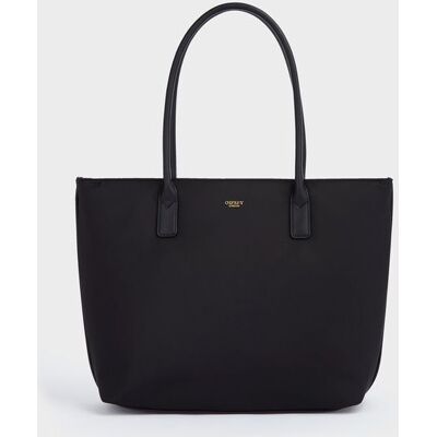 OSPREY LONDON Women's The Voyage Nylon Tote Bag in Black Black One Size OSPREY LONDON Women's The Voyage Nylon Tote Bag in Black Black One Size