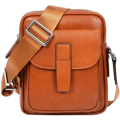 House of Leather Men's Mens Real Leather Cross Body Bag Small Size Travel Pouch Malmo Brown in Tan Tan Small House of Leather Men's Mens Real Leather Cross Body Bag Small Size Travel Pouch Malmo Brown in Tan Tan Small