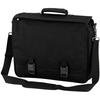 Quadra Men's Portfolio Briefcase in Black Black Quadra Men's Portfolio Briefcase in Black Black
