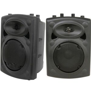 Loops Pair of 400W 12" Passive Moulded Speaker Shock Proof 8 Ohm Disco Party Speakon