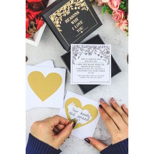 Find Me A Gift Personalise Yourself Scratch Off Reasons Why I Love You Box of Cards (Black & Gold)