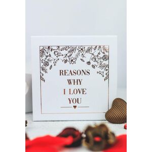 Find Me A Gift Personalise Yourself Scratch Off Reasons Why I Love You Box of Cards (White & Rose Gold)
