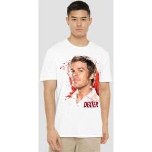 Paramount Home Entertainment Dexter Blood Splatter Unisex T-Shirt, White Size: Large White L Paramount Home Entertainment Dexter Blood Splatter Unisex T-Shirt, White Size: Large White L
