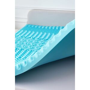 Ezysleep 10cm Cooling 7 Zone Memory Foam Mattress Topper in Blue Size: Small Double Blue Small Double Ezysleep 10cm Cooling 7 Zone Memory Foam Mattress Topper in Blue Size: Small Double Blue Small Double