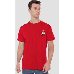 Star Trek Engineering Uniform W Foil T-Shirt, Red Size: Large Red L Star Trek Engineering Uniform W Foil T-Shirt, Red Size: Large Red L