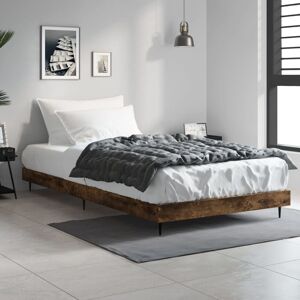 Berkfield Home Bed Frame Smoked Oak 90x190 cm Single Engineered Wood in Brown Brown Single Berkfield Home Bed Frame Smoked Oak 90x190 cm Single Engineered Wood in Brown Brown Single