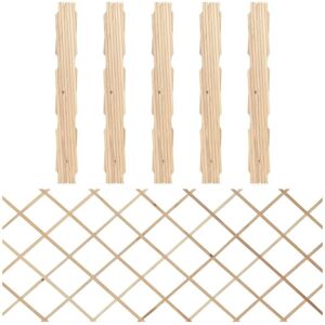 Berkfield Home Trellis Fences 5 pcs Solid Firwood 180x80 cm in Brown Brown 180x80 cm Berkfield Home Trellis Fences 5 pcs Solid Firwood 180x80 cm in Brown Brown 180x80 cm