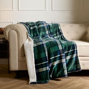 OHS Flannel Check Sherpa Fleece Soft Warm Throw in Dark Navy Size: 130 cm x 160 cm Dark Navy 130 cm x 160 cm OHS Flannel Check Sherpa Fleece Soft Warm Throw in Dark Navy Size: 130 cm x 160 cm Dark Navy 130 cm x 160 cm
