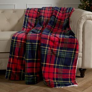 OHS Flannel Check Sherpa Fleece Soft Warm Throw in Red Size: 130 cm x 160 cm Red 130 cm x 160 cm OHS Flannel Check Sherpa Fleece Soft Warm Throw in Red Size: 130 cm x 160 cm Red 130 cm x 160 cm
