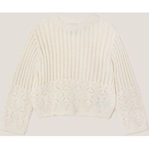 Monsoon Girl's Cropped Knit Jumper Ivory Size: 5-6 Years Ivory 5-6 Years Monsoon Girl's Cropped Knit Jumper Ivory Size: 5-6 Years Ivory 5-6 Years