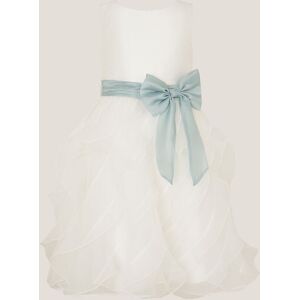 Monsoon Girl's Cancan Sleeveless Bow Ruffle Dress Pink in Ivory Size: 9 Years Ivory 9 Years Monsoon Girl's Cancan Sleeveless Bow Ruffle Dress Pink in Ivory Size: 9 Years Ivory 9 Years
