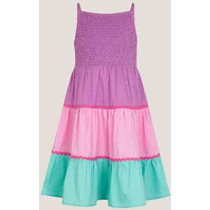 Monsoon Girl's Sleeveless Smocked Colourblock Dress in Pink Size: 7-8 Years Pink 7-8 Years Monsoon Girl's Sleeveless Smocked Colourblock Dress in Pink Size: 7-8 Years Pink 7-8 Years
