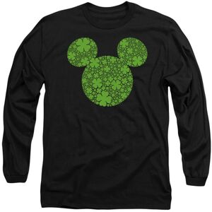 Disney Mickey Mouse St Patrick's Day Shamrock Ears Long Sleeve T-Shirt, Black Size: XL Black XL Disney Mickey Mouse St Patrick's Day Shamrock Ears Long Sleeve T-Shirt, Black Size: XL Black XL