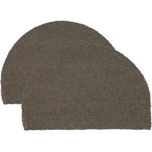 Nicola Spring Coir Half Moon Door Mats - 60 x 40cm - Grey - Pack of 2 Size: 40 cm x 60 cm Grey 40 cm x 60 cm Nicola Spring Coir Half Moon Door Mats - 60 x 40cm - Grey - Pack of 2 Size: 40 cm x 60 cm Grey 40 cm x 60 cm