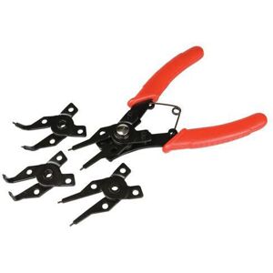 Loops 5 Piece 160mm Circlip Pliers Set Exchangeble Jaws Straight & Bent Tips Tool Multicolor Loops 5 Piece 160mm Circlip Pliers Set Exchangeble Jaws Straight & Bent Tips Tool Multicolor