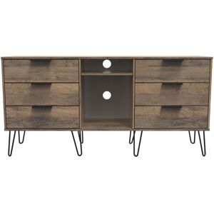 Ready Assembled 2 U Fuji 6 Drawer Sideboard (Ready Assembled) in Dark Brown Dark Brown Ready Assembled 2 U Fuji 6 Drawer Sideboard (Ready Assembled) in Dark Brown Dark Brown