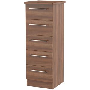 Ready Assembled 2 U Carlton 5 Drawer Tallboy (Ready Assembled) in Walnut Size: Medium Walnut Medium Ready Assembled 2 U Carlton 5 Drawer Tallboy (Ready Assembled) in Walnut Size: Medium Walnut Medium
