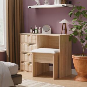 Ready Assembled 2 U Metro 4 Drawer Vanity (Ready Assembled) in Light Oak Size: Medium Light Oak Medium Ready Assembled 2 U Metro 4 Drawer Vanity (Ready Assembled) in Light Oak Size: Medium Light Oak Medium
