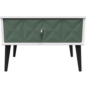 Ready Assembled 2 U Toledo 1 Drawer Wide Side Table (Ready Assembled) in Green Green Ready Assembled 2 U Toledo 1 Drawer Wide Side Table (Ready Assembled) in Green Green
