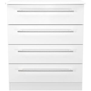 Ready Assembled 2 U Carlton 4 Drawer Chest (Ready Assembled) in White Size: Medium White Medium Ready Assembled 2 U Carlton 4 Drawer Chest (Ready Assembled) in White Size: Medium White Medium