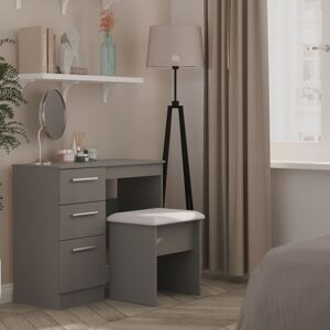 Ready Assembled 2 U Trent 3 Drawer Vanity (Ready Assembled) in Dark Grey Size: Medium Dark Grey Medium Ready Assembled 2 U Trent 3 Drawer Vanity (Ready Assembled) in Dark Grey Size: Medium Dark Grey Medium