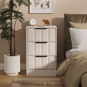 Ready Assembled 2 U Seattle 3 Drawer Bedside (Ready Assembled) in Taupe Size: Small Taupe Small Ready Assembled 2 U Seattle 3 Drawer Bedside (Ready Assembled) in Taupe Size: Small Taupe Small