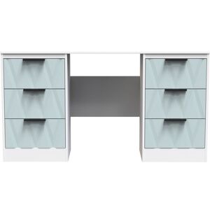 Ready Assembled 2 U Washington 6 Drawer Kneehole Desk (Ready Assembled) in Duck Egg Blue Duck Egg Blue Ready Assembled 2 U Washington 6 Drawer Kneehole Desk (Ready Assembled) in Duck Egg Blue Duck Egg Blue