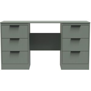 Ready Assembled 2 U Denver 6 Drawer Kneehole Desk (Ready Assembled) in Pale Green Pale Green Ready Assembled 2 U Denver 6 Drawer Kneehole Desk (Ready Assembled) in Pale Green Pale Green