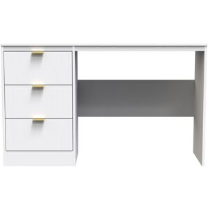 Ready Assembled 2 U Denver 3 Drawer Desk (Ready Assembled) in White White Ready Assembled 2 U Denver 3 Drawer Desk (Ready Assembled) in White White
