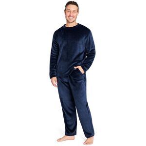 CityComfort Men's Long Pyjama Set Super Soft Fleece 2 Piece Cosy Comfy Nightwear Sleepwear in Navy Size: Medium Navy M CityComfort Men's Long Pyjama Set Super Soft Fleece 2 Piece Cosy Comfy Nightwear Sleepwear in Navy Size: Medium Navy M