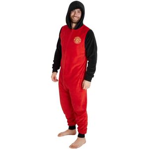 Manchester United FC Men's Pyjama Onesie Loungewear in Red Size: Medium Red M Manchester United FC Men's Pyjama Onesie Loungewear in Red Size: Medium Red M