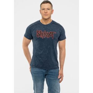 Slipknot Band Logo Snow Wash T-Shirt in Blue Size: Large Blue L Slipknot Band Logo Snow Wash T-Shirt in Blue Size: Large Blue L