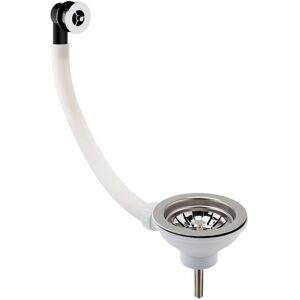 Balterley Fireclay Kitchen Sink Strainer Waste with Overflow Chrome 90mm in Silver Silver Balterley Fireclay Kitchen Sink Strainer Waste with Overflow Chrome 90mm in Silver Silver