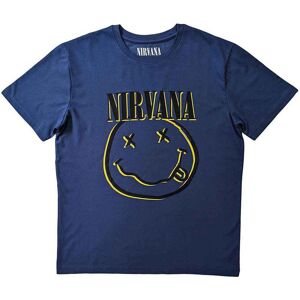 Nirvana Unisex Sky Blue Inverse Grunge Smile T-Shirt Nirvana Unisex Sky Blue Inverse Grunge Smile T-Shirt