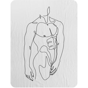 Benjamin Tate Design line art of male body Designer Blanket in Natural Size: 120 cm x 150 cm Natural 120 cm x 150 cm Benjamin Tate Design line art of male body Designer Blanket in Natural Size: 120 cm x 150 cm Natural 120 cm x 150 cm