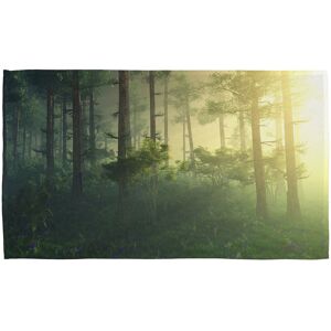 Benjamin Tate Design sun, trees in a haze of light, glowing fog among the trees Designer Kitchen Towel in Green Green Benjamin Tate Design sun, trees in a haze of light, glowing fog among the trees Designer Kitchen Towel in Green Green
