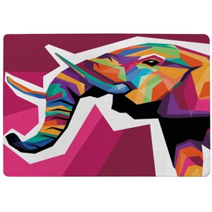 Benjamin Tate Design Colorful Illustration Of Elephant Head In Wpap Style Designer Rug in Natural Size: Large Natural Large Benjamin Tate Design Colorful Illustration Of Elephant Head In Wpap Style Designer Rug in Natural Size: Large Natural Large