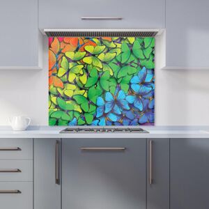 Warren Reed - Designer Multicoloured Butterflies Kitchen Splashback in Green Size: 600mm x 600mm Green 600mm x 600mm Warren Reed - Designer Multicoloured Butterflies Kitchen Splashback in Green Size: 600mm x 600mm Green 600mm x 600mm