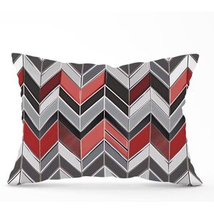 Warren Reed - Designer Red Grey Geometric Pattern Cushions Size: 45 cm x 45 cm Grey 45 cm x 45 cm Warren Reed - Designer Red Grey Geometric Pattern Cushions Size: 45 cm x 45 cm Grey 45 cm x 45 cm