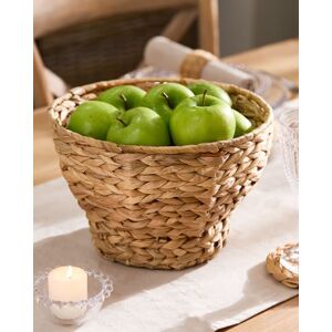 Dibor Traditional Water Hyacinth Footed Kitchen Fruit Storage Basket Bowl in Beige Size: Medium Beige M Dibor Traditional Water Hyacinth Footed Kitchen Fruit Storage Basket Bowl in Beige Size: Medium Beige M