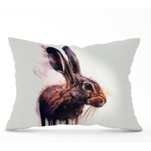 Warren Reed - Designer Hare Face Splashart Cushions in Brown Size: 33 cm x 48 cm Brown 33 cm x 48 cm Warren Reed - Designer Hare Face Splashart Cushions in Brown Size: 33 cm x 48 cm Brown 33 cm x 48 cm